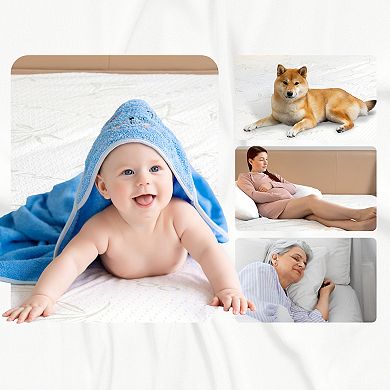 Cheer Collection Waterproof Mattress Protector Cooling Rayon Fabric Quiet Deep Pocket Cover