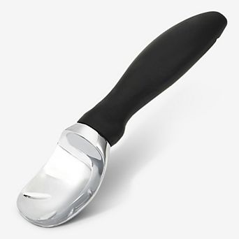 Cheer Collection Heavy Duty Stainless Steel Ice Cream Scoop with Lid Opener, Black