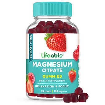 Lifeable Adults Sugar Free Magnesium Citrate Gummies, 60 count