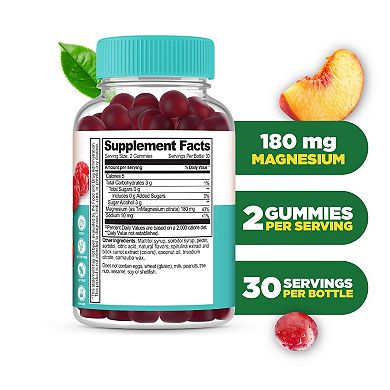 Lifeable Adults Sugar Free Magnesium Citrate Gummies, 60 count
