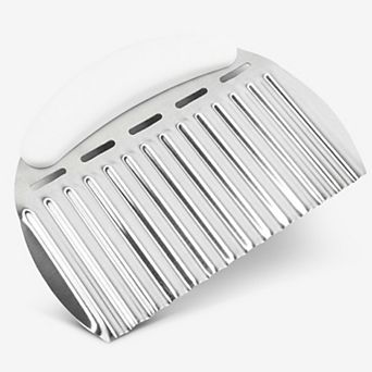 Cheer Collection Stainless Steel Crinkle Cutter Wavy French Fry and Vegetable Slicer
