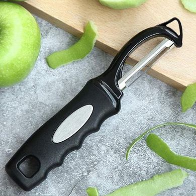Cheer Collection Swivel Vegetable Peeler with Stainless Steel Blade and Eye Remover Tool