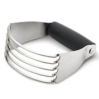 Cheer Collection Stainless Steel Dough Blender with 5 Blades and Non Slip Handle Black