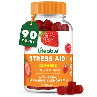 Lifeable Stress Aid - with Gaba, L-Theanine & Lemon Balm, 90 count