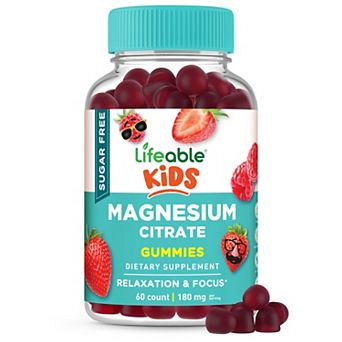 Lifeable Kids Sugar Free Magnesium Citrate Gummies, 60 count