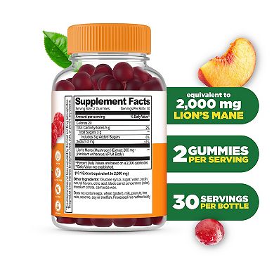 Lifeable Adults Lions Mane Gummies, 60 count