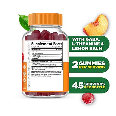 Lifeable Teens Stress Aid Gummies with Lemon Balm GABA And L Theanine, 90 count