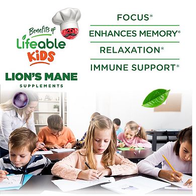 Lifeable Kids Lions Mane Gummies, 60 count