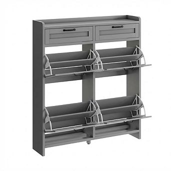 Shoe Cabinet with 4 Flip Drawers, Shoe Organizer with Adjustable Shelf, for Entryway, Living Room