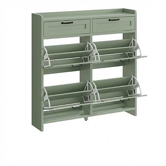 Shoe Cabinet with 4 Flip Drawers, Shoe Organizer with Adjustable Shelf, for Entryway, Living Room