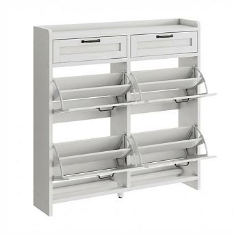 Shoe Cabinet with 4 Flip Drawers, Shoe Organizer with Adjustable Shelf, for Entryway, Living Room