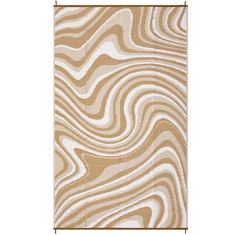 Plastic Straw Rugs, Camping Rugs for Outside Your RV, Reversible Rug with Rubber Particles Backing