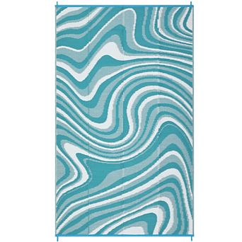 Plastic Straw Rugs, Camping Rugs for Outside Your RV, Reversible Rug with Rubber Particles Backing