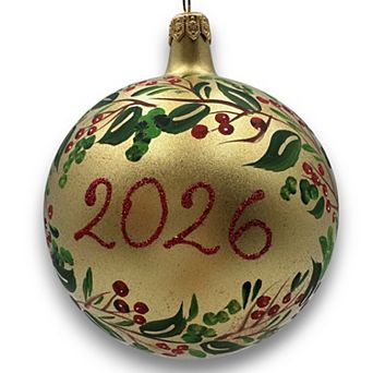 Discover Europe Made in Italy Decorated Glass 2026 Christmas Ornament