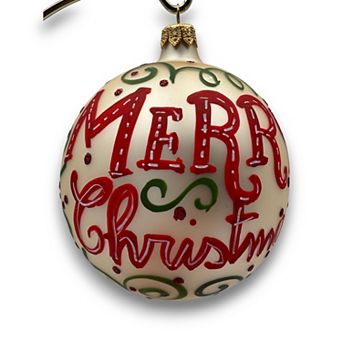 Discover Europe - Made in Italy Merry Decorated Glass Christmas Ornament