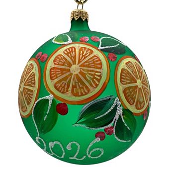 Discover Europe 2026 Orange Slices 100% Decorated Glass Christmas Ornament