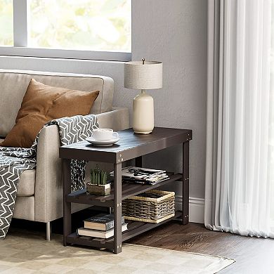 Shoe Rack 3 Tier Storage Shoe Bench Entryway