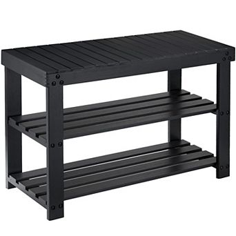 Shoe Rack 3 tier Storage Shoe Bench Entryway