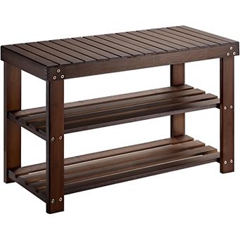 Shoe Rack 3 tier Storage Shoe Bench Entryway