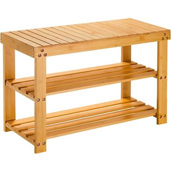 Shoe Rack 3 tier Storage Shoe Bench Entryway
