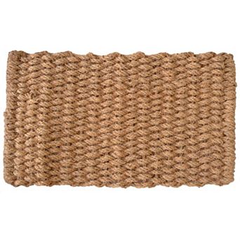 HomeRoots 18" X 30" Brown Coir Weave Outdoor Door Mat