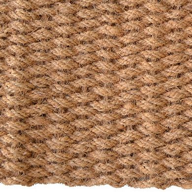 HomeRoots 18" X 30" Brown Coir Weave Outdoor Door Mat