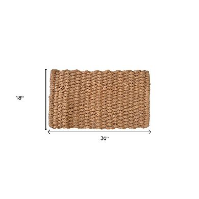 HomeRoots 18" X 30" Brown Coir Weave Outdoor Door Mat