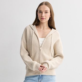 Juniors' SO® Zip-Up Sweater Hoodie