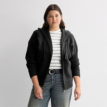 Juniors' Plus Size SO® Zip Hooded Sweater