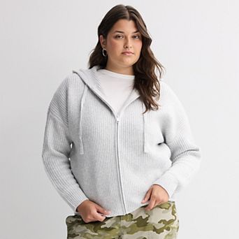 Juniors' Plus Size SO® Zip Hooded Sweater
