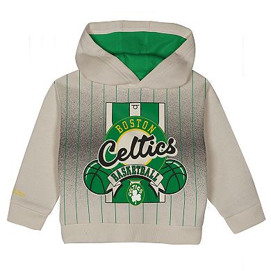 Toddler Mitchell & Ness Cream/Kelly Green Boston Celtics Retro Roots Oversized Pullover Hoodie & Pants Set