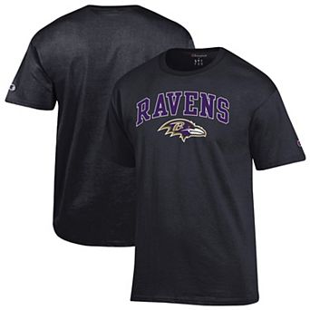 Men's Champion Black Baltimore Ravens Arch Over Logo T-Shirt