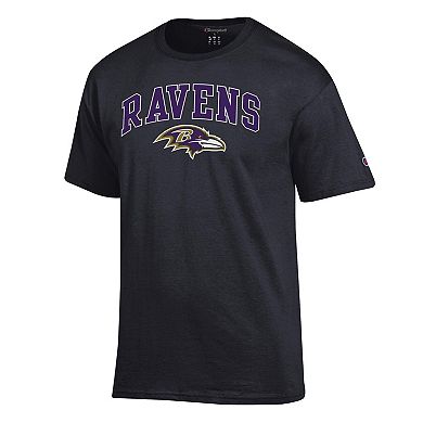 Men's Champion Black Baltimore Ravens Arch Over Logo T-Shirt