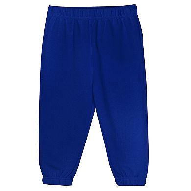 Toddler Mitchell & Ness Cream/Blue New York Knicks Retro Roots Oversized Pullover Hoodie & Pants Set