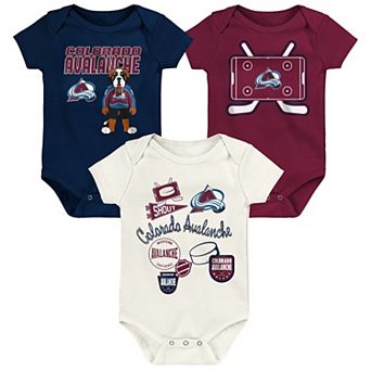 Infant & Newborn Outerstuff Colorado Avalanche Littlest Player Three-Pack Bodysuit Set