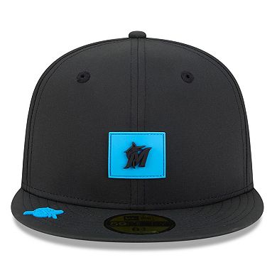Men's New Era Black Miami Marlins 2026 Clubhouse 59FIFTY Fitted Hat