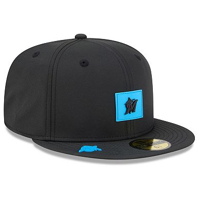Men's New Era Black Miami Marlins 2026 Clubhouse 59FIFTY Fitted Hat