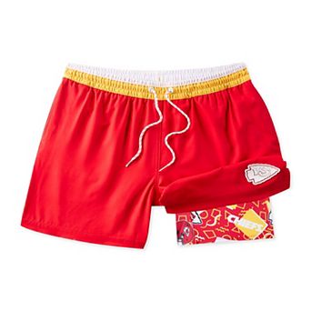 Men's Chubbies Red Kansas City Chiefs The Secret Lined Swim Trunks