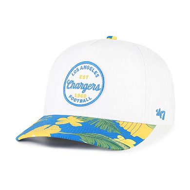 Men's '47 White/Powder Blue Los Angeles Chargers Beach Side Hitch Adjustable Hat
