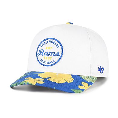 Men's '47 White/Royal Los Angeles Rams Beach Side Hitch Adjustable Hat