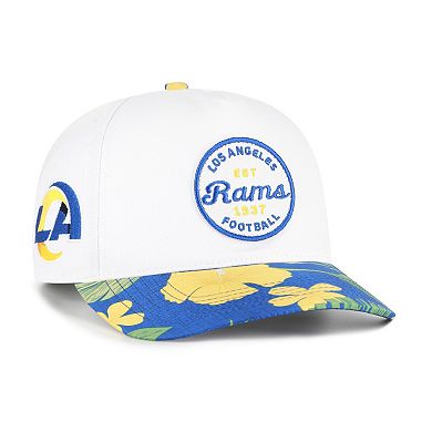 Men's '47 White/Royal Los Angeles Rams Beach Side Hitch Adjustable Hat