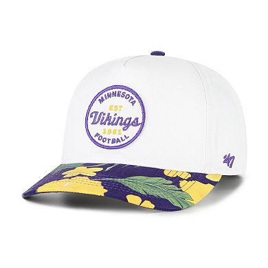 Men's '47 White/Purple Minnesota Vikings Beach Side Hitch Adjustable Hat
