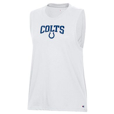 Women's Champion White Indianapolis Colts Muscle Tank Top