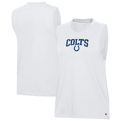 Women's Champion White Indianapolis Colts Muscle Tank Top