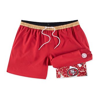 Men's Chubbies Cardinal San Francisco 49ers The Secret Lined Swim Trunks