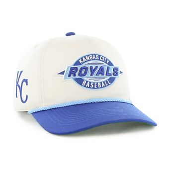 Youth '47 Natural/Royal Kansas City Royals Frame Out Hitch Adjustable Hat