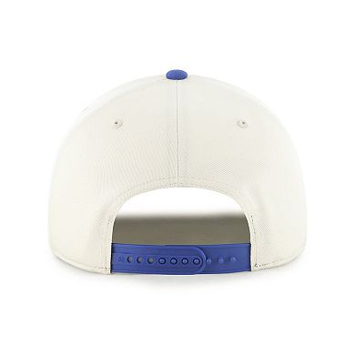 Youth '47 Natural/Royal Kansas City Royals Frame Out Hitch Adjustable Hat