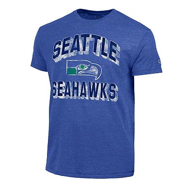 Men's Champion Royal Seattle Seahawks Ultimate Tri-Blend T-Shirt