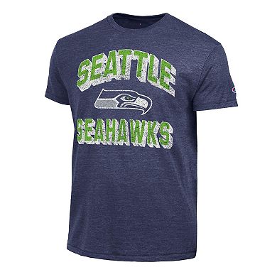 Men's Champion College Navy Seattle Seahawks Ultimate Tri-Blend T-Shirt