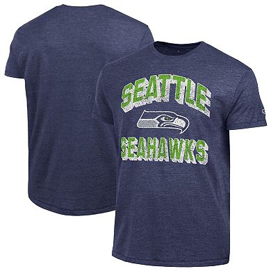 Men's Champion College Navy Seattle Seahawks Ultimate Tri-Blend T-Shirt